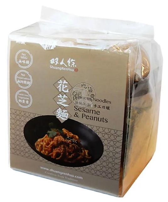 双人徐干拌面-花芝面（3袋入） 352g 